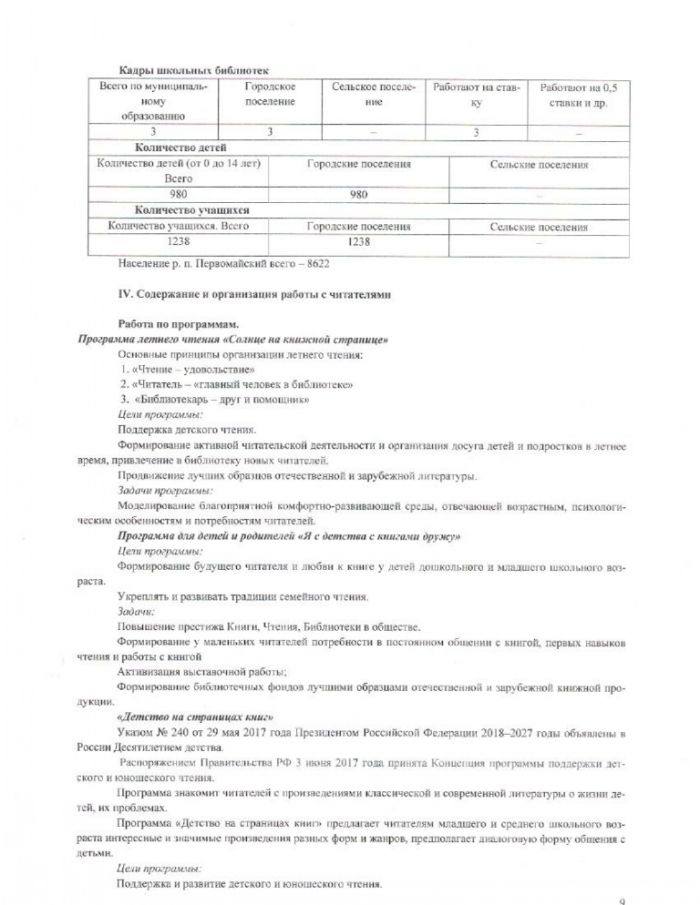 Информационный отчет за 2022 год МКУК "Первомайская детская библиотека"